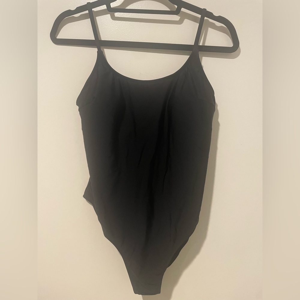 Midnight Lace-Up One-Piece Swimsuit